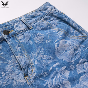 Shorts en jean pour hommes, style unique haut de gamme, nouvelle collection, coupe ample, streetwear, logo personnalisé disponible, vente en gros - Product Image 5