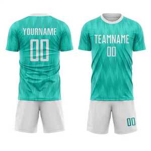 ชุดเสื้อฟุตบอลแบบซับลิเมชั่นสั่งทำพิเศษ พร้อมชื่อทีม 00 สีเขียวขาว สำหรับผู้ใหญ่ 男女  ระบายเหงื่อได้ดี แขนสั้น ใส่ได้ทุกฤดู - Product Image 6