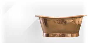Bañera Ovalada de Cobre Independiente con Acabado Martillado, Sin Tapa, Bañera de Lujo para Hogar, Hotel y Baño - Product Image 2