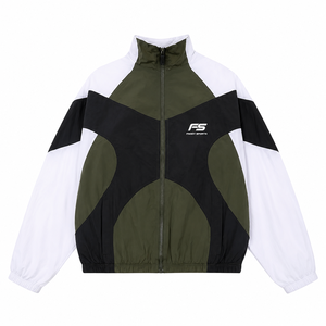 Veste coupe-vent légère pour homme, à blocs de couleur, imperméable, sportive, streetwear, vintage, respirante - Product Image 2