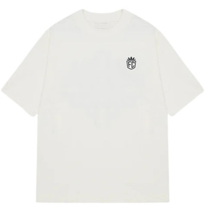 Men Oversized Short Sleeve T Shirt <b>Neutral</b> Minimal Chest Logo Cotton Crew Neck Casual Streetwear Tee Wholesale OEM Supply - Product Image 1
