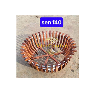 Panier de plantation d'orchidées en bois, diamètre 40 cm, pot de plante en bois, finition lisse, jardinière en bois massif pour plantes vertes d'intérieur - Product Image 1