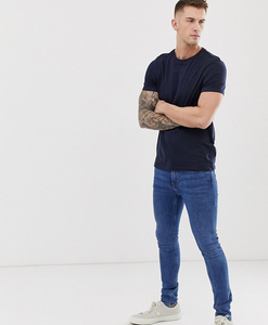 T-Shirt Bianca da Uomo Slim Fit a Maniche Corte con Logo Stampato sul Davanti, Casual, Collo Tondo, in Jersey di Cotone - Product Image 4