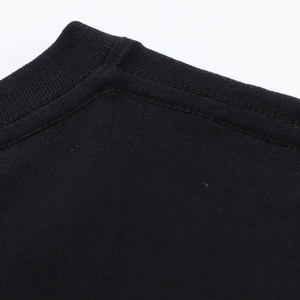 Camiseta de Manga Corta con Cuello Redondo Negra para Hombre con Estampado de Garza, Corte Regular, Jersey de Algodón, Tejido de Punto Transpirable Informal - Product Image 6