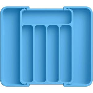 Organisateur de couverts ajustable et extensible pour tiroir de cuisine, pour fourchettes et couteaux, organisateur de tiroir multifonctionnel - Product Image 1