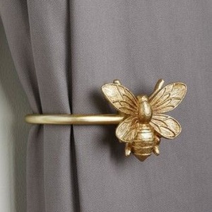 Attache de rideau Feuille d'érable, attache de rideau en métal, attache de rideau de luxe, support de rideau de fenêtre, pour la maison et l'hôtel, en laiton et aluminium - Product Image 6