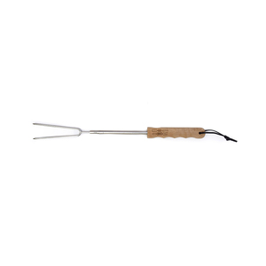 Fourchette à barbecue en acier inoxydable Bâton de rôtissage extensible avec manche en bois pour le camping Outils de plein air parfaits - Product Image 2