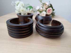 Handcrafted Wooden <b>Bangles</b> for Women Natural Boho Style Fashion Accessories Tradebyd - Product Image 1