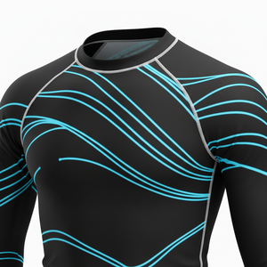 Unisex Rash Guard Long Sleeve Swim Shirt Quick Dry Compression UPF 50+ Eco-Friendly Anti-Bacterial Spandex/Polyester <b>Surfing</b> - Product Image 5