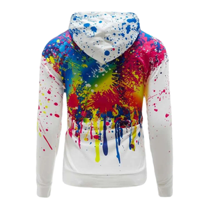 High Quality Custom Made Fleece Hoodie for Men Sublimation Logo Hooded Collar Plain Dyed with Washed Technics - Product Image 2