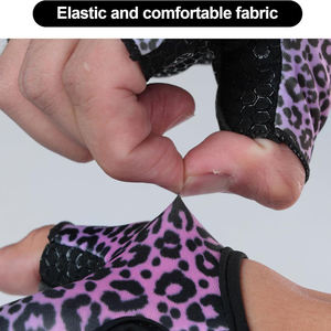 Guantes de Gimnasio de Medio Dedo con Palma de Cuero para Entrenamiento, Diseño de Agarre Duradero, Ligeros y Transpirables para Levantamiento de Pesas y Fitness - Product Image 4