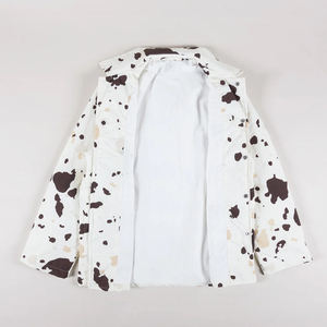 Custom Cow Print <b>Coach</b> Jacket Men Streetwear Animal Pattern Lightweight Windbreaker Casual Button Up Outerwear Unisex Fashion - Product Image 4