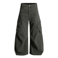 Pantalon cargo tendance Layenne à jambe large, délavé et déchiré, livraison rapide, avec logo personnalisé pour homme