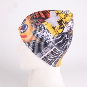 Bonnet de style urbain de haute qualité, imprimé numériquement, en acrylique, unisexe, pour adulte, coupe décontractée 56-58CM, motif lettres, impression par transfert thermique - Product Image 6