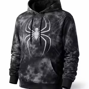 Spider <b>Man</b> Emblem Embroidered 100% Cotton Spring <b>Hoodie</b> 400+ GSM Regular Fit Letter Pattern Custom Logo Front <b>Lined</b> Unisex - Product Image 5