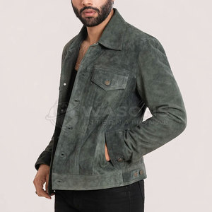 เสื้อแจ็คเก็ตทรัคเกอร์ผู้ชาย ดีไซน์ทันสมัย คุณภาพสูง เนื้อผ้านุ่ม สีสันปรับแต่งได้ สไตล์สตรีทแวร์ - Product Image 4