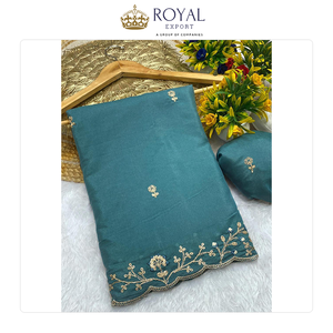 Vêtements traditionnels indiens pour mariage, vente exclusive, magnifique design, sari chocolaté avec broderie de sequins. - Product Image 2