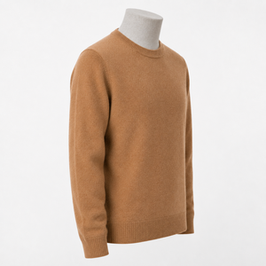Pull en cachemire élégant pour homme, col rond, respirant, anti-rides, doux, chaud, style polyvalent pour un look décontracté moderne - Product Image 4