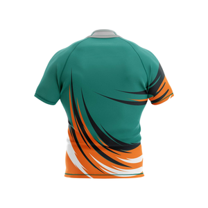 Maillot de rugby sublimé léger personnalisé avec panneaux en mesh respirant, tissu anti-boulochage, équipement de performance pour équipe, marque Hoodrix - Product Image 3