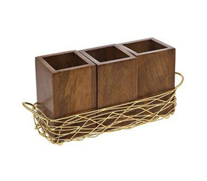 Premium Wooden Flatware Holder <b>Caddy</b> with Spacious Layout for Professional Presentation - Product Image 4