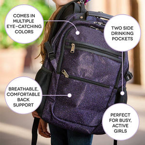 Mochila Brillante para Animadoras - Diseño y Logotipo Personalizables, Bolsa Deportiva Unisex de Poliéster para Fútbol, Atletismo, Regalo para Animadoras - Product Image 6