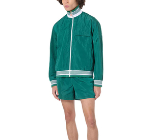 ชุดเซ็ตเสื้อแจ็คเก็ตวินด์เบรกเกอร์แบบสองชิ้นพร้อมกางเกงขาสั้น  ซิปหน้า  ผ้าไนลอน โพลีเอสเตอร์  ชุดวอร์มผู้ชาย - Product Image 1