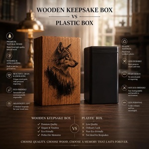 Urne commémorative personnalisée pour animaux de compagnie, en bois gravé, boîte de crémation, souvenir de la faune forestière, urne en bois personnalisée pour animaux de compagnie et humains - Product Image 4