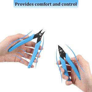 Hair Extension Pliers Metal Blue Handles Double Rubber Grip Micro Bead Closer Tool For Installation And Removal <b>Cutter</b> - Product Image 3