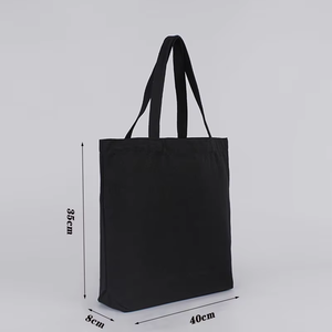 Bolsas de Lona Resistentes al Agua Estilo Inglés Color Sólido Correa para el Hombro Bolsa de Compras para Todas las Temporadas Forro de Poliéster Blanco - Product Image 3