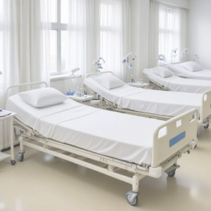 Ensemble de literie médicale pour hôpital, drap de lit 100% coton avec housse de matelas en polyester, literie pour patient adulte, certifiée ISO - Product Image 3