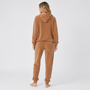 Ensemble de survêtement délavé à l'acide pour femme, sweat à capuche oversize et pantalon de jogging, style streetwear, fabricant OEM sous marque privée à prix compétitif - Product Image 4