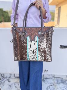 Bolso Tote Grande de Cuero Grabado a Mano, Estilo Bohemio Vintage, con Asa Cruzada y Correa para Hombro, de Piel de Vacuno, Novedad 2026 - Product Image 5