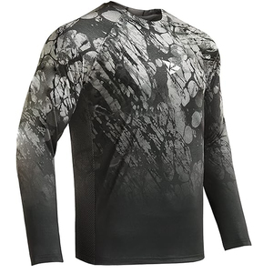 Maillot de pêche personnalisé pour homme 100% polyester 220g séchage rapide respirant protection UV imprimé par transfert thermique OEM vente en gros - Product Image 1