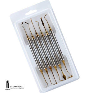 Ensemble de 6 instruments de restauration manuels en composite de classe I de haute qualité, poignée ergonomique, qualité A+, garantie 1 an, pour la restauration dentaire en résine - Product Image 4