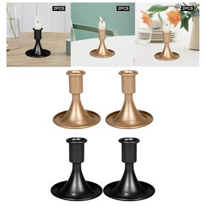 Lot de 2 bougeoirs dorés élégants en aluminium pour festivals, inaugurations, hôtels et décoration intérieure - Product Image 6