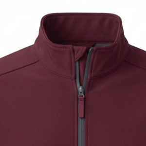 Men's Burgundy Jacket Full Zip Stand Collar Windproof Casual Outerwear Regular Fit Polyester <b>Shell</b> Autumn Wear - Product Image 5