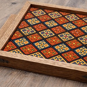 Custom Design Printed <b>Tray</b> For Kitchen Serving Printed Wood <b>Tray</b> With Natural Finish FROM India - Product Image 4