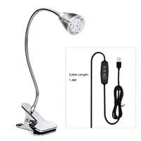 Lampe de culture LED pour plantes avec pince flexible, lampe de croissance à spectre complet pour plantes d'intérieur, herbes et semis avec minuterie automatique