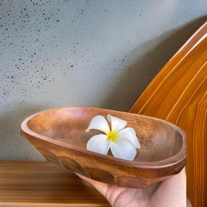 Cuenco de vela ovalado de madera de acacia, recipiente de vela de madera hecho a mano para decoración del hogar y fabricación de velas - Product Image 5