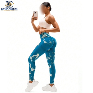Leggings para Mujer de Alta Calidad con Diseño Moderno en Azul y Blanco, Servicio OEM ODM de Proveedor Confiable, Hechos a Medida, Precio al por Mayor - Product Image 6