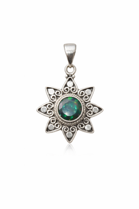 Pendentif en opale d'Éthiopie naturelle, pendentif en opale verte feu, pendentif en argent sterling 925, cadeau pour elle au meilleur prix par le fournisseur - Product Image 5
