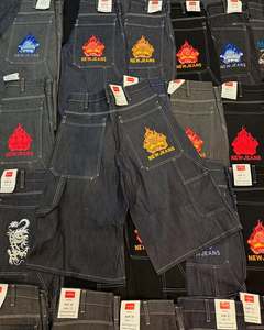 Pantalones Cortos Holgados Estilo Hip Hop con Bolsillo Trasero Grande y Estampado - Product Image 2