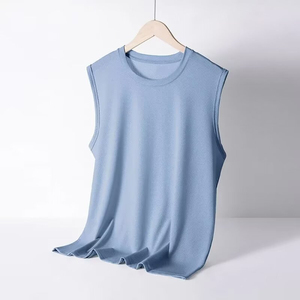 Débardeur décontracté pour homme, sans manches, en coton doux lavé, idéal pour l'été, vêtement de sport respirant pour la gym et le fitness - Product Image 3