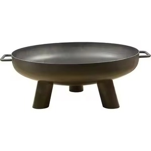 Brasero en métal avec pieds et poignées robustes pour les rassemblements en plein air et la décoration de patio, ajoute style et chaleur à votre aménagement de jardin. - Product Image 2