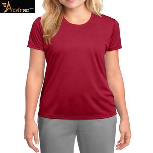 Camisetas de Poliéster para Mujer, Estilo Urbano, Cuello Redondo, Anti-Pilling, Anti-Arrugas, Secado Rápido, Ecológicas, Transpirables, Camiseta de Verano para Mujer - Product Image 4
