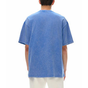 เสื้อยืดโอเวอร์ไซส์ หนัก 180GSM ล้างสีแบบแอซิดวอช สำหรับผู้ชายและผู้หญิง สกรีนโลโก้ได้ สตรีทแวร์ ผ้าคอตตอนวินเทจ ทรงหลวมไหล่ตก - Product Image 3