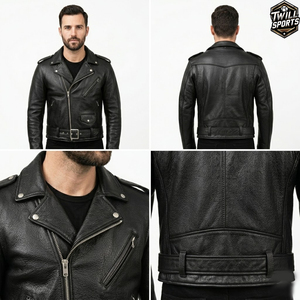 Chaqueta Bomber de Cuero Genuino para Hombre, Venta al Por Mayor OEM, Corte Ajustado, Piel de Cordero, Secado Rápido, Transpirable, Grabado en Relieve, Fabricante Personalizado - Product Image 4