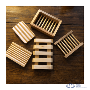 Support à Savon en Bambou Moderne Écologique, Plateau de Rangement pour Salle de Bain et Douche – Nouveauté du Blue Lotus - Product Image 1