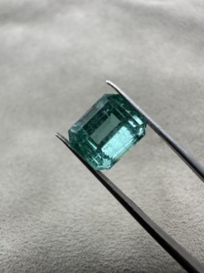 Pierre précieuse naturelle de Zambie, taille émeraude, 4,51 carats, pierre brute pour la création de bijoux, pierre précieuse naturelle - Product Image 5