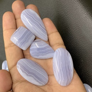 Lote de Piedras Preciosas Sueltas de Ágata Azul, Piedra Semipreciosa Natural de la Mejor Calidad, Material para Joyería - Product Image 6